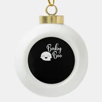 Baby Boo Halloween  Ceramic Ball Christmas Ornament