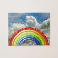 Puzzle - 3-D Rainbow Against Cloudy Sky