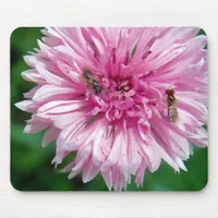 Pink Flower and Insects Mouse Pad