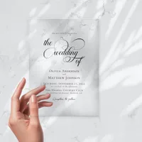 Elegant Calligraphy Script Wedding Acrylic Invitations