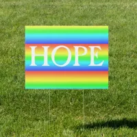 Hope Rainbow Background Inspirational Sign