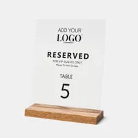 Reserved Seating Minimal Modern Elegant Restaurant Acrylic Sign