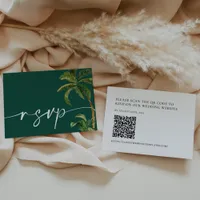 Tropical Wedding QR Code Reply Card