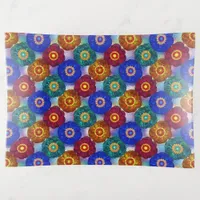 Stained Glass Abstract Red Green Blue Orange Trinket Tray