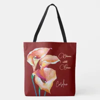 Bloom with Grace Pastel Fluid Colors Tote Bag