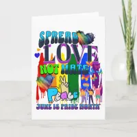 Spread Love, Not Hate | June is Pride Month Card