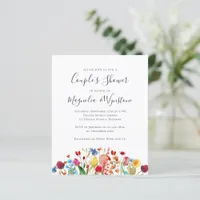 Budget Wildflower Couple's Shower Invitation