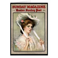 Pretty Vintage Lady on Magazine Cover Cards