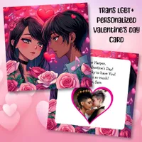 LGBT Couple Anime Personalized Valentine's Day Card