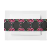 Blossoming Romance: A Full Floral Wedding Theme Invitation Belly Band