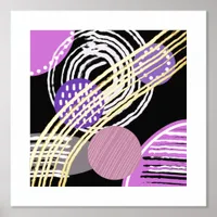 Trendy Modern Abstract Foil Print