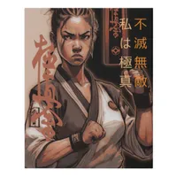 I am Kyokushin, Indestructible, Invincible Faux Canvas Print