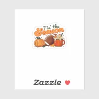 Tis The Season Football Mug Autumn Design Sticker
