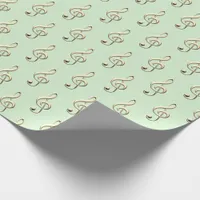 Treble Clef Musical Symbol Music Lover's Green Wrapping Paper