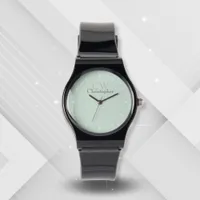 Minimalist Green Monogram Watch