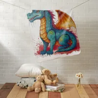 Childrens Wild & Fantasy Dragon Baby Blanket