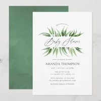 Greenery Baby Shower Invitation