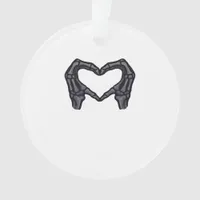 Skeleton Hands Forming A Heart  Ornament