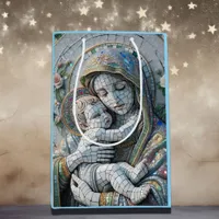 Virgin Mary and Baby Jesus | Mosaic Statue Medium Gift Bag