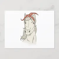 Horse in a Bandana Postcard