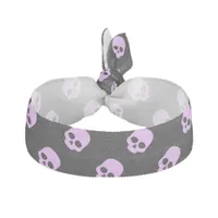 Cute Goth Pink Skulls Elastic Hair Tie