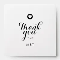 Minimalist Thank You Wedding Favor Seed Packet Envelope