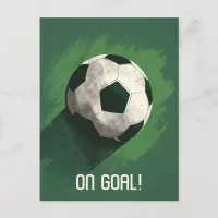 Green Soccer Ball Postcard