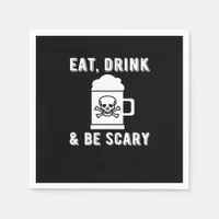 Eat Drink And Be Scary Halloween Beer Vintage Napkins