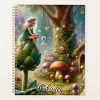 Fairy sitting on an Artichoke Magical Personalized Planner