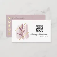 Trendy Brush Strokes Collage Business Card