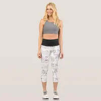 UFO, Alien, Bigfoot Cryptid  Capri Leggings