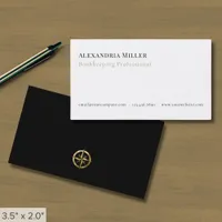 Modern Minimalist Bookkeeping Professional Business Card