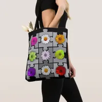 Beautiful Poppy Flower and Gerberas  Pattern Tote Bag