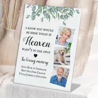 Eucalyptus Loving Memory 3 Photo Memorial Wedding Pedestal Sign
