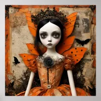 Gothic Halloween Doll Poster