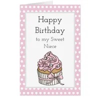 Jumbo-Sized Cupcake | Happy Birthday Niece Card