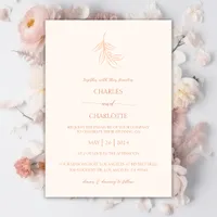 Classic Minimal Elegant Script Wedding Invitation