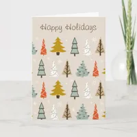 Christmas Tree Pattern Modern ID175 Holiday Card