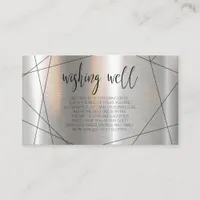 Metallic Geometric Wishing Well Silver/Blk ID648 Enclosure Card