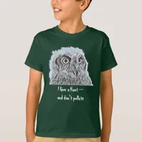 T-Shirt - Owl with Text