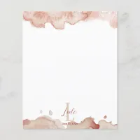 Pink Watercolor Monogram & Name Stationery