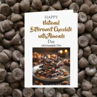 National Bittersweet Chocolate with Almonds Day Card