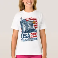 USA 250 America's Semiquincentenl Liberty & Eagle T-Shirt