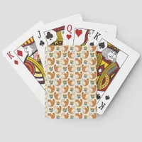 Orange and White Cats Naive Art Style Poker Cards