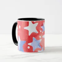 Patriotic Stars Leggings for 4th of July Mug