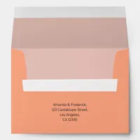 Cantaloupe Wedding Envelope