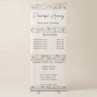 Elegant Greenery Watercolor Modern Pink Blush  Retractable Banner