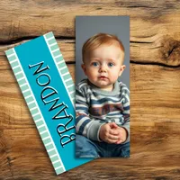 Personalized Name and Photo Striped Bookmarks