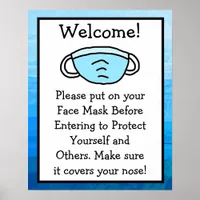 Please Put On Your Face Mask Sign