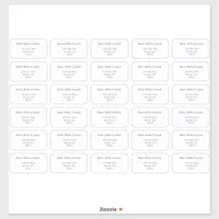 Individual Addressee Mailing Labels No Border